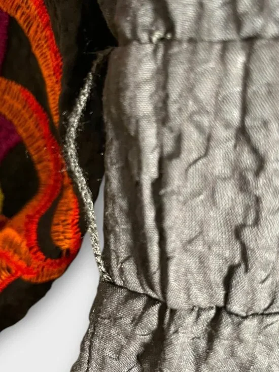 Desigual Stella Jean Jumpsuit L Embroidered Black Off Shoulder - Picture 9 of 13